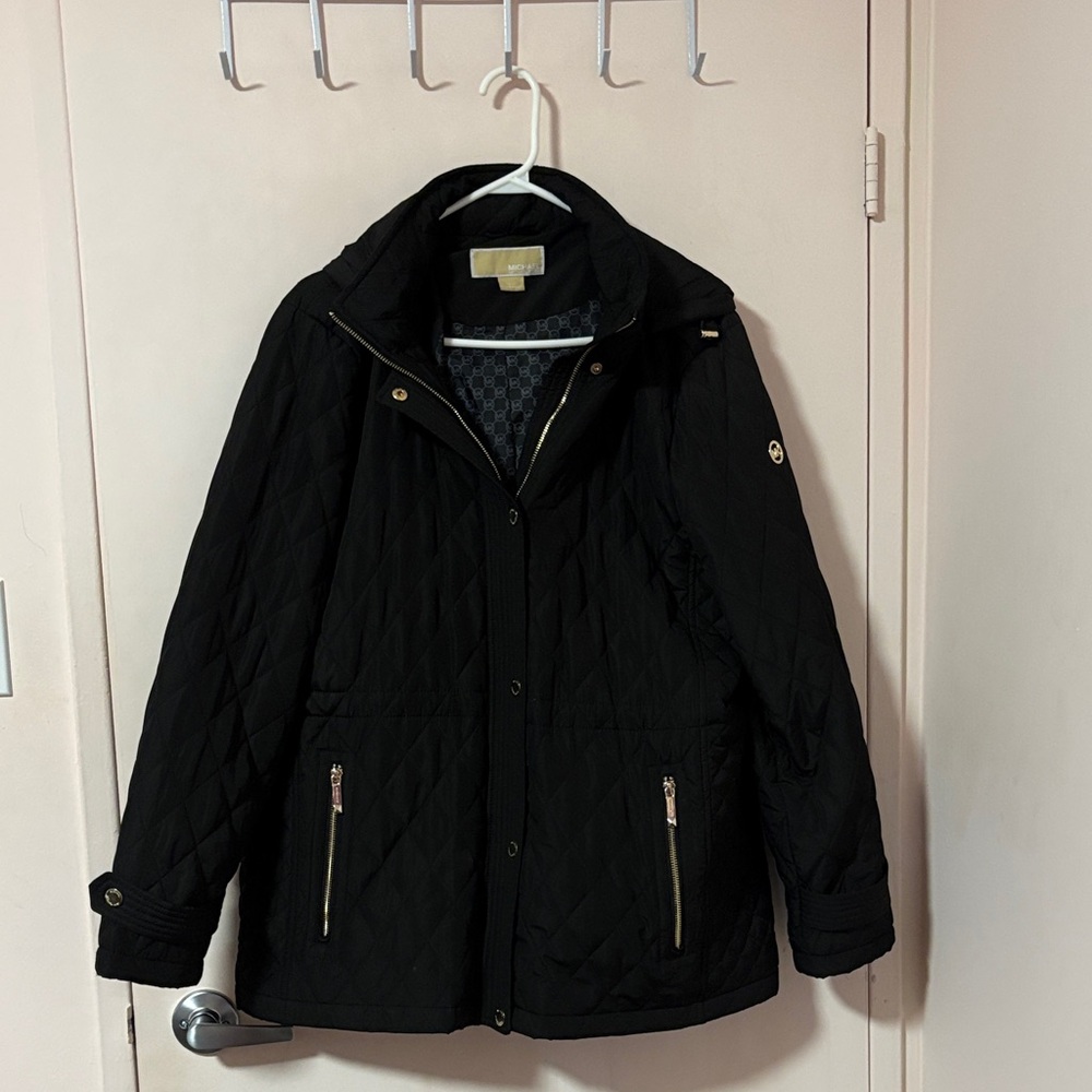 Michael Kors Black Quilted Jacket Xl